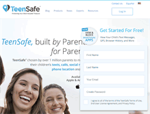 Tablet Screenshot of cp.teensafe.com